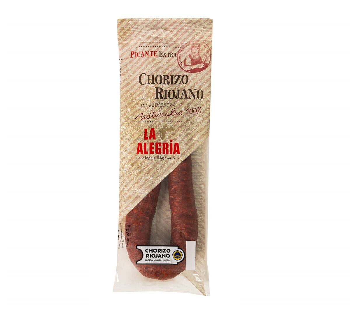 Chorizo Sarta Picante 100% Natural IGP Chorizo Riojano 